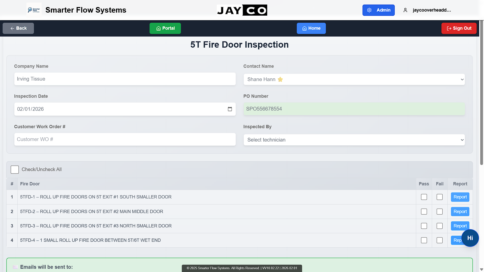 Inspection Form